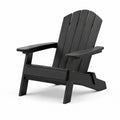 Sedia Adirondack in plastica nera 90x75x90 cm