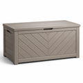 Baule da giardino in plastica polipropilene 120x60x55 cm grigio talpa