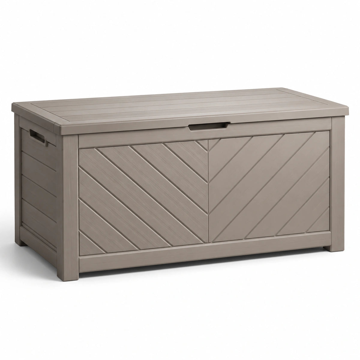 Baule da giardino in plastica polipropilene 120x60x55 cm grigio talpa