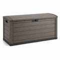 Baule da giardino in resina grigia 120x50x60 cm