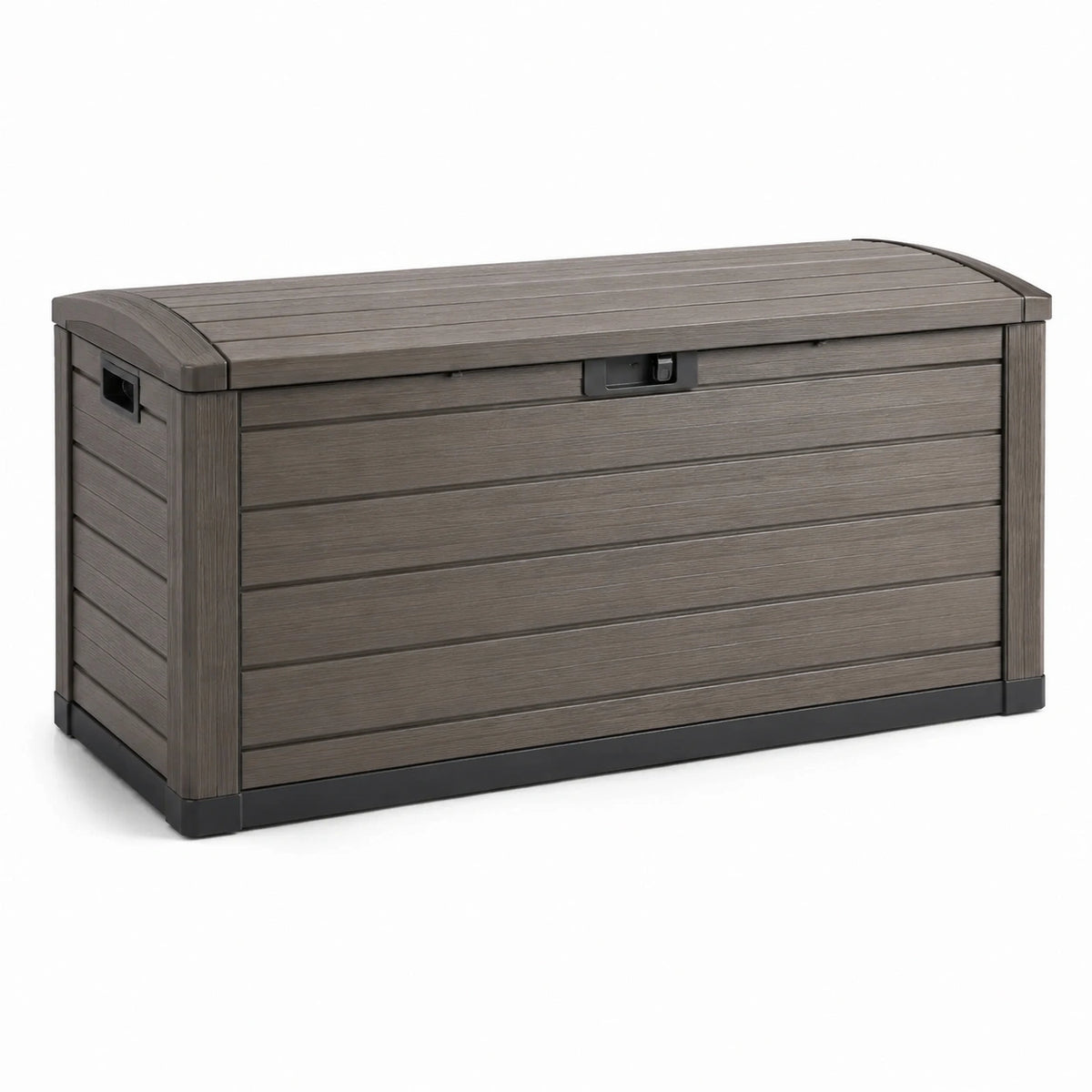 Baule da giardino in resina grigia 120x50x60 cm