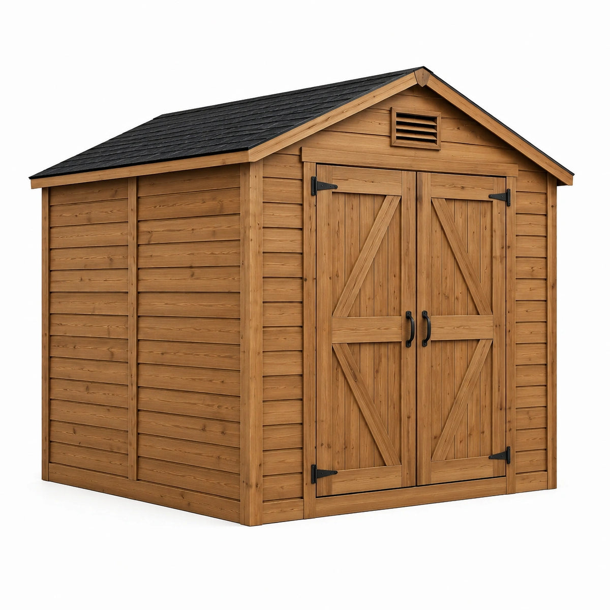 Casetta da giardino in legno di pino e tetto asfaltato 240x180x210 cm