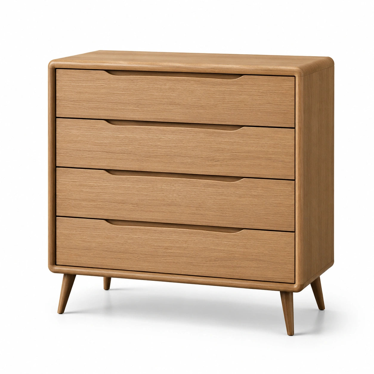 Cassettiera in Legno Rovere con 4 Cassetti