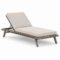 Lettino prendisole in alluminio con cuscino regolabile in tessuto beige