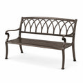 Panchina da giardino in alluminio marrone 125cm